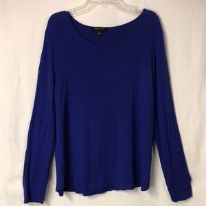 NOUVIDA Women’s Long Sleeve Stretchy Tee XL Royal Blue Lightweight Layer